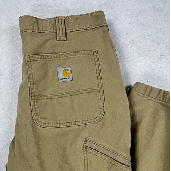 Carhartt Other - Carhartt Rugged Flex Relaxed Fit Canvas Work Pants Tan 36x34 BN2291-M